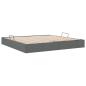 Preview: Ottoman Bettgestell mit Speicher Dunkelgrau 200 x 200 cm Stoff