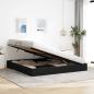 Preview: Ottoman Bettgestell mit Speicher Schwarz 200 x 200 cm Stoff