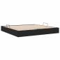 Preview: Ottoman Bettgestell mit Speicher Schwarz 200 x 200 cm Stoff