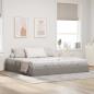 Preview: ARDEBO.de - Ottoman Bettgestell mit Speicher Taupe 200 x 200 cm Stoff