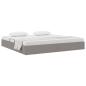 Preview: Ottoman Bettgestell mit Speicher Taupe 200 x 200 cm Stoff