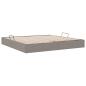 Preview: Ottoman Bettgestell mit Speicher Taupe 200 x 200 cm Stoff