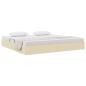 Preview: Ottoman Bettgestell mit Speicher Creme 200 x 200 cm Stoff