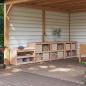 Preview: ARDEBO.de - Außenküchenschrank MEPPEL 4 stk. Weiß Massives Kiefernholz