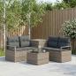 Preview: ARDEBO.de - Sofa Set 6 stk. Grau und Dunkelgrau Polyrattan und Stahl