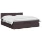 Preview: Ottoman Bett mit Matratze Dunkelbraun 140 x 200 cm Stoff