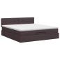 Preview: Ottoman Bett mit Matratze Dunkelbraun 140 x 200 cm Stoff