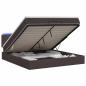 Preview: Ottoman-Bett mit Matratze und LED Dunkelbraun 140 x 200 cm