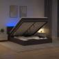 Preview: Ottoman-Bett mit Matratze und LED Dunkelbraun 140 x 200 cm