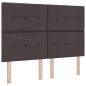 Preview: Ottoman Bett mit Matratze Dunkelbraun 140 x 200 cm Stoff