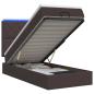 Preview: Ottoman-Bett mit Matratze und LED Dunkelbraun 100 x 200 cm