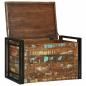 Preview: Aufbewahrungsbox Braun und Schwarz 80 x 50 x 50 cm Altholz