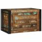 Preview: Aufbewahrungsbox Braun und Schwarz 80 x 50 x 50 cm Altholz