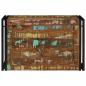 Preview: Aufbewahrungsbox Braun und Schwarz 80 x 50 x 50 cm Altholz