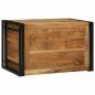 Preview: Aufbewahrungsbox Braun und Schwarz 80 x 50 x 50 cm Akazienholz