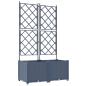 Preview: Garten-Pflanzgefäß 2 stk. Grau 80 x 40 x 143 cm PP