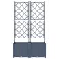 Preview: Garten-Pflanzgefäß 2 stk. Grau 80 x 40 x 143 cm PP