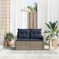 Preview: Garten-Sofa mit Kissen 121 x 62 x 69 cm Poly-Rattan