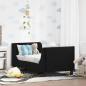 Preview: ARDEBO.de - Kinderbettgestell mit Kopfteil Schwarz 70 x 140 cm Samt