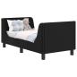 Preview: Kinderbettgestell mit Kopfteil Schwarz 70 x 140 cm Samt