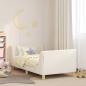 Preview: ARDEBO.de - Kinderbettgestell mit Kopfteil Creme 80 x 160 cm Bouclé