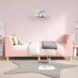 Preview: ARDEBO.de - Kinderbettgestell mit Kopfteil Rosa 80 x 160 cm Bouclé