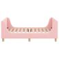 Preview: Kinderbettgestell mit Kopfteil Rosa 80 x 160 cm Bouclé
