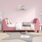 Preview: Kinderbettgestell mit Kopfteil Rosa 80 x 160 cm Samt
