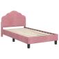 Preview: Kinderbettgestell mit Kopfteil Rosa 80 x 160 cm Samt