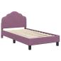 Preview: Kinderbettgestell mit Kopfteil Lila 80 x 160 cm Samt