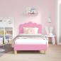 Preview: Kinderbettgestell mit Kopfteil Rosa 80 x 160 cm Stoff
