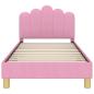 Preview: Kinderbettgestell mit Kopfteil Rosa 80 x 160 cm Stoff