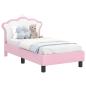 Preview: Kinderbettgestell mit Kopfteil Rosa 70 x 140 cm PU