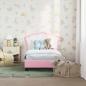 Preview: Kinderbettgestell mit Kopfteil Rosa 70 x 140 cm PU