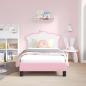 Preview: Kinderbettgestell mit Kopfteil Rosa 80 x 160 cm PU