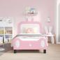 Preview: Kinderbettgestell mit Kopfteil Rosa 80 x 160 cm PU