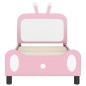 Preview: Kinderbettgestell mit Kopfteil Rosa 80 x 160 cm PU
