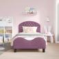 Preview: Kinderbettgestell mit Kopfteil Lila 80 x 160 cm Samt