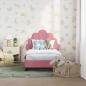 Preview: Kinderbettgestell mit Kopfteil Rosa 70 x 140 cm Samt