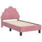 Preview: Kinderbettgestell mit Kopfteil Rosa 70 x 140 cm Samt