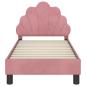 Preview: Kinderbettgestell mit Kopfteil Rosa 70 x 140 cm Samt