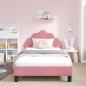 Preview: Kinderbettgestell mit Kopfteil Rosa 90 x 200 cm Samt