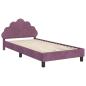 Preview: Kinderbettgestell mit Kopfteil Lila 90 x 200 cm Samt