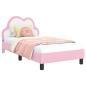 Preview: Kinderbettgestell mit Kopfteil Rosa 80 x 160 cm PU