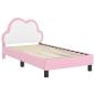 Preview: Kinderbettgestell mit Kopfteil Rosa 80 x 160 cm PU