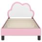 Preview: Kinderbettgestell mit Kopfteil Rosa 80 x 160 cm PU
