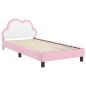 Preview: Kinderbettgestell mit Kopfteil Rosa 90 x 200 cm PU