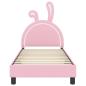 Preview: Kinderbettgestell mit Kopfteil Rosa 80 x 160 cm PU