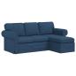 Preview: Sofa Blau 195 x 138 x 80 cm Stoff