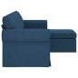 Preview: Sofa Blau 195 x 138 x 80 cm Stoff